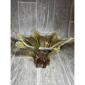 Beautiful Brown Green 12” Starfish Bowl